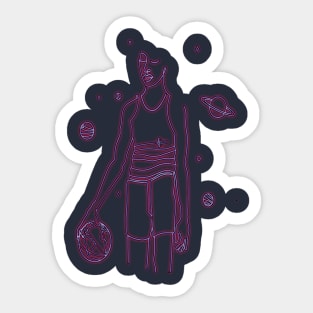 SPACE BASKETBALL PLAYER Sticker